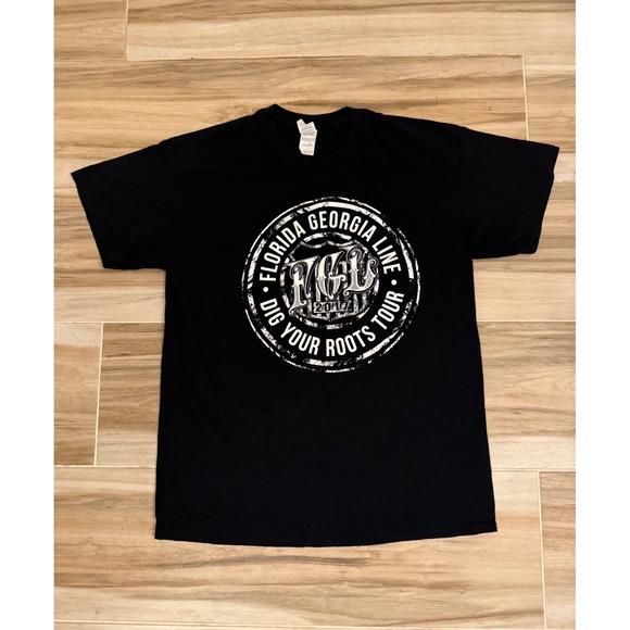 Gildan Other - Florida Georgia Line Dig Your Roots 2017 Tour Shirt Mens Large Black Concert Tee